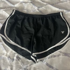 Black varsity spirt shorts